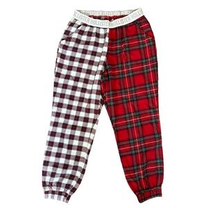 Hollister Plaid Holiday Christmas Jogger Pajamas Size Women’s Medium